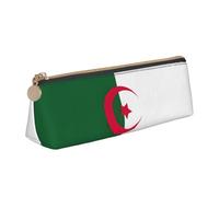 SDEGTHO Flag Of Algeria Fashion Triangolare In Pelle Cerniera Matita Pouch Con Grande Capacità Di Stoccaggio Sacchetto Della Matita, Bianco, One Size, Art Deco
