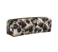 SDEGTHO Grazioso astuccio in pelle di carlino per studenti, elegante custodia stampata con cerniera per materiale scolastico, elementi essenziali per il rientro a scuola, Oro, taglia unica, Zaino per