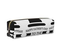 SDEGTHO Happy Fathers Day to The Best Dad Astuccio in pelle per studenti, elegante astuccio stampato con cerniera per materiale scolastico, essenziale per il rientro a scuola, Oro, taglia unica, Zaino