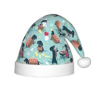 SDEGTHO Hot Dog e Lemonade Baby Santa Toddler Cappello di Natale Per Capodanno Festa Copricapo Extra Addensare Pelliccia Classica