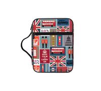 SDEGTHO I simboli dell'Inghilterra hanno stampato la borsa della Bibbia della Chiesa, Scrittura che trasporta la borsa per la scuola, organizzatore durevole della manica del libro, Nero , One Size