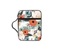 SDEGTHO Il fiore della primavera ha stampato la borsa della Bibbia della Chiesa, Scrittura che trasporta la cassa per la scuola, organizzatore durevole della manica del libro, Nero , One Size