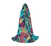 SDEGTHO Illustrazione arte digitale foglia mantello con cappuccio mantello per adolescenti cosplay costume rinascimentale fiera gotica fantasy medievale abito