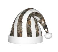 SDEGTHO Interstellar - Cappello da Babbo Natale con bandiera americana mimetica, per bambini, colore: rosso