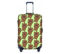 SDEGTHO Jumping Cinghiale Animazione Stampa Elastico Valigie Copertura Antipolvere Resistente ai Graffi Adatto Maniglia Centrale Bagagli per Viaggi, bianco, S