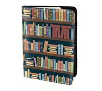SDEGTHO Libreria con stampa di topi di biblioteca, porta passaporto, accessorio da viaggio per donne e uomini, Nero , Taglia unica