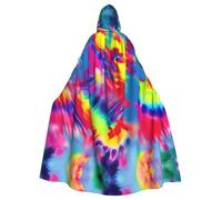 SDEGTHO Mantello con cappuccio adulto di Halloween di stampa del modello della tintura del legame 57,8 pollici cappello oversize per il vampiro