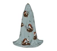 SDEGTHO Mantello con cappuccio con motivo libellula uccellino per adolescenti cosplay costume rinascimentale fiera gotica fantasy medievale abito