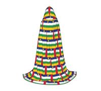 SDEGTHO Mantello con cappuccio per Halloween con bandiera dell'Africa centrale, mantello lungo con cappuccio, mantello per carnevale e feste in maschera