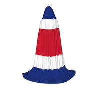 SDEGTHO Mantello lungo con cappuccio con bandiera del Costa Rica Halloween mantello lungo con cappuccio mantello carnevale mantello costumi mantello con cappuccio mantello in maschera