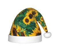 SDEGTHO Molti bellissimi girasoli bambini cappello di Babbo Natale rosso comodo Natale per bambini vacanza Natale