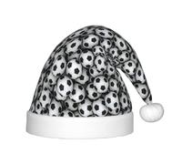 SDEGTHO Mucchio di palloni da calcio, cappello di Babbo Natale per bambini, cappello di Natale per Capodanno, copricapo extra spesso in pelliccia classica