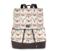 SDEGTHO Piccola borsa di cuoio del cranio del toro del corridore per il mini zaino durevole delle donne con la