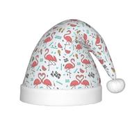 SDEGTHO Pink Flamingo. Cappello da Babbo Natale rosso per bambini, comodo Natale per le vacanze dei bambini
