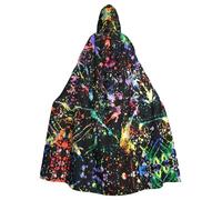 SDEGTHO Pittura variopinta che stampa il mantello incappucciato adulto di Halloween 57,8 pollici del cappello di grandi dimensioni per il