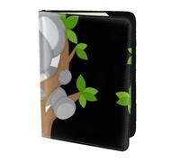 SDEGTHO Porta passaporto con stampa di koala che abbraccia l'albero per il viaggio, accessorio da viaggio per donne e uomini, Nero , Taglia unica
