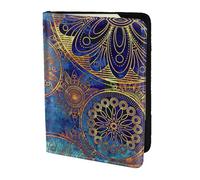 SDEGTHO Porta passaporto con stampa mandala cielo stellato per viaggi must-have da viaggio, custodia per passaporto per accessori da viaggio per donne e uomini, Nero , Taglia unica