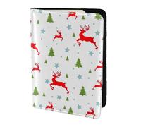 SDEGTHO Porta passaporto con stampa natalizia per viaggi indispensabili, custodia per passaporto per accessori da viaggio per donne e uomini, Nero , Taglia unica