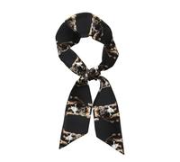 SDEGTHO Sciarpe di seta alla moda con bulldog francese con orecchie lunghe, sciarpa di seta carina leggera protezione solare regalo per primavera e autunno per le donne, nero, taglia unica