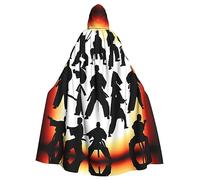 SDEGTHO Silhouettes Of Martial - Mantello con cappuccio per adulti, costume da strega di Halloween, per uomini e donne, costumi cosplay
