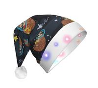 SDEGTHO Simpatico cappello di Babbo Natale che dorme bradipi del bambino si illumina di Natale con luci LED lampeggianti per adulti