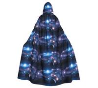 SDEGTHO Space Planets - Mantello da mago gotico per adulti, mantello lungo per costume medievale di Halloween