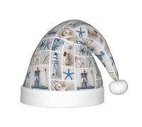 SDEGTHO Starfish And Lighthouse Baby Santa Toddler Cappello di Natale Per Capodanno Festa Copricapo Extra Addensare Pelliccia Classica