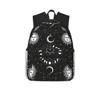 SDEGTHO Sun Moon Stars Circle Zaino casual leggero resistente all'acqua per scuola, lavoro, escursionismo, campeggio