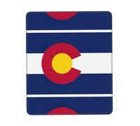 SDEGTHO Tappetino per mouse con bandiera dello stato del Colorado con cuciture anti-sfilacciamento, base in gomma antiscivolo per mouse wireless