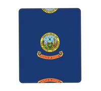 SDEGTHO Tappetino per mouse con bandiera dello stato dell'Idaho, con cuciture anti-sfilacciamento, base in gomma antiscivolo, tappetino per mouse per mouse wireless