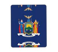 SDEGTHO Tappetino per mouse con bandiera dello Stato di New York, con cuciture anti-sfilacciamento, base in gomma antiscivolo per mouse wireless