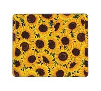 SDEGTHO Tappetino per mouse con base in gomma resistente e superficie liscia con girasoli gialli per un controllo preciso del cursore