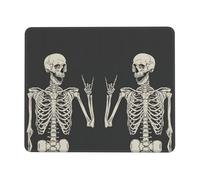 SDEGTHO Tappetino per mouse con bordo cucito di precisione, con scheletro e osso, base in gomma antiscivolo per un controllo stabile sul computer portatile