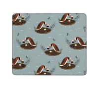 SDEGTHO Tappetino per mouse con bordo cucito di precisione, motivo libellula, base in gomma antiscivolo per un controllo stabile sul computer portatile