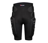 SDENSHI Pantaloncini Imbottiti Protezione Dell'anca e Gambe Abbigliamento Sportivo Elastico Traspirante per Motocross Bicicletta Snowboard - Nero, L