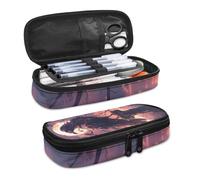 SdetYuia Astuccio per bambini con stella marina, grande capacità, con cerniera, stile mediterraneo, organizer per donne, per ufficio e università, Corvo nero, 8.8"x1.7"x4.1", Set di zaini per la