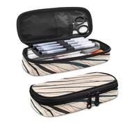 SdetYuia Astuccio per bambini con stella marina, grande capacità, con cerniera, stile mediterraneo, organizer per donne, per ufficio e università, Linee Estetiche, 8.8"x1.7"x4.1", Set di zaini per la