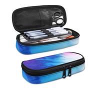 SdetYuia Astuccio per bambini con stella marina, grande capacità, con cerniera, stile mediterraneo, organizer per donne, per ufficio e università, Galassia Gradiente, 8.8"x1.7"x4.1", Set di zaini per