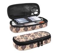 SdetYuia Astuccio per bambini con stella marina, grande capacità, con cerniera, stile mediterraneo, organizer per donne, per ufficio e università, Stelle marine dell'oceano, 8.8"x1.7"x4.1", Set di