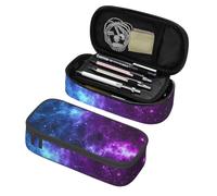 SdetYuia Astuccio per matite con pianeta spaziale dei cartoni animati, grande capacità, astuccio per cancelleria con cerniera, materiale scolastico, astuccio per ragazze e ragazzi, Blu Galaxy Stella