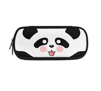 SdetYuia Astuccio per matite con stampa di gallo nero rosso bianco e nero, astuccio per penne e matite, per il rientro a scuola, Panda Cartoon - Nero Bianco, 8.8"x1.7"x4.1", Astuccio