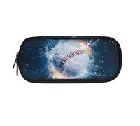 SdetYuia Astuccio per matite estetico con stampa floreale con cavalli, per bambini, ragazzi, con slot multiplo, per viaggi, Fulmine Baseball, 8.8"x1.7"x4.1", Set di zaini per la scuola