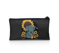 SdetYuia Astuccio per matite per bambini con fiori di Corgi, per ragazze e ragazzi, grazioso astuccio per 4, 5, 6, per bambini, per adulti e donne, astuccio per trucchi per tutti i giorni, Elefante