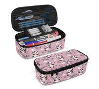 SdetYuia Astuccio per ragazze con panda carino e grande capacità, astuccio rosa per bambini in età prescolare casual astuccio per bambini astuccio personalizzato per ragazzi studenti borsa portamonete