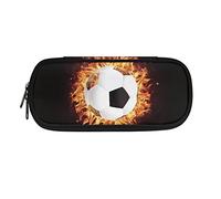 SdetYuia Astuccio per ragazzi con libellula viola per bambini, per la scuola, per adulti, per scuola, ufficio, viaggi, borsa per cosmetici, Campionato del fuoco, 8.8"x1.7"x4.1", Set di zaini per la