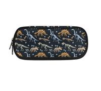 SdetYuia Astuccio portamatite con fiori e farfalle carino per donne astuccio con forniture per ragazze astuccio portatile Kawaii per le scuole medie superiori, Dinosauro Osso, 8.8"x1.7"x4.1", Astuccio