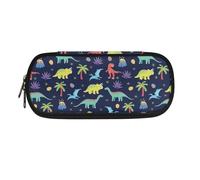 SdetYuia Astuccio portamatite con fiori e farfalle carino per donne astuccio con forniture per ragazze astuccio portatile Kawaii per le scuole medie superiori, Mostro Dinosauro, 8.8"x1.7"x4.1",