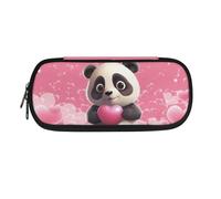SdetYuia Astuccio portamatite con fiori e farfalle carino per donne astuccio con forniture per ragazze astuccio portatile Kawaii per le scuole medie superiori, Panda, 8.8"x1.7"x4.1", Astuccio