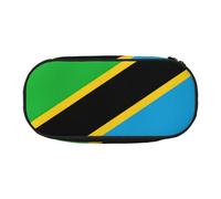 SdetYuia Astuccio portamatite con stampa bandiera della Tanzania, piccolo astuccio multiuso per matite, organizer portatile, Multicolore, 8.3"x3.7"x2", Astuccio