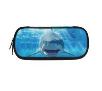 SdetYuia Astuccio speciale per bambini con stella di polpo per ragazze e ragazzi, grazioso astuccio con griglia visibile, per 2° e 3° bambino, portamonete per forniture scolastiche, Cool Shark Sea,